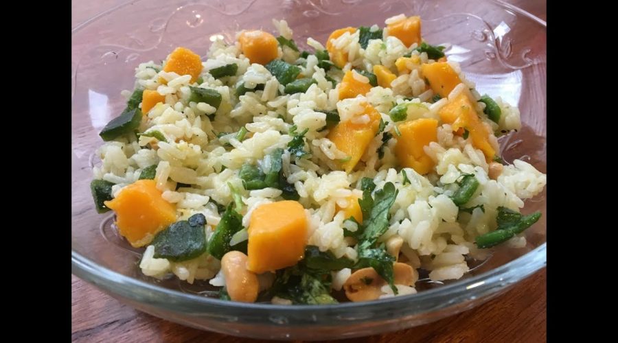 ensalada de arroz con mango